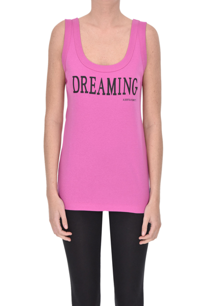 Shop Alberta Ferretti Dreaming Tank Top In Shocking Pink