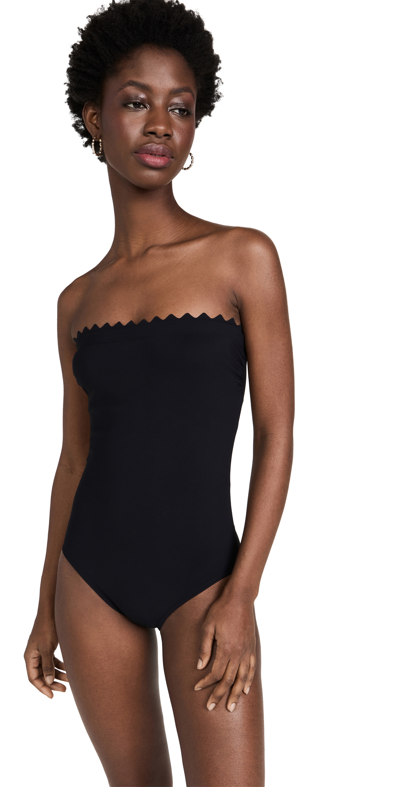 Shop Karla Colletto Inés Bandeau Swimsuit Black