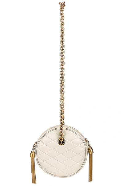 Shop Saint Laurent Le Maillon Round Bag In Crema Soft