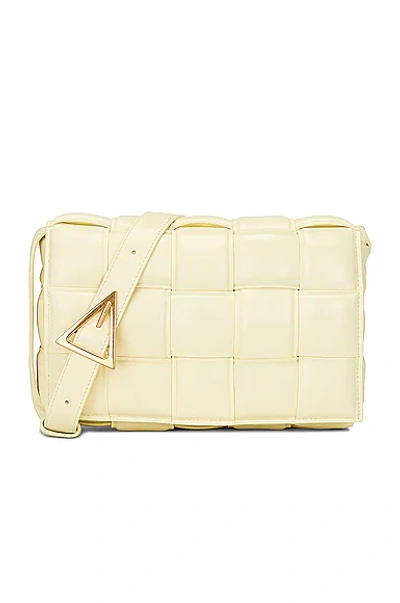 Shop Bottega Veneta Padded Cassette Crossbody Bag In Zest Washed & Gold