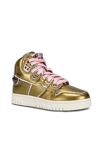 Shop Acne Studios High Top Sneaker In Gold & Purple