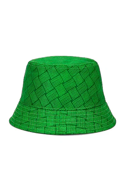 Bottega Veneta Intreccio Jacquard Nylon Bucket Hat In Parakeet