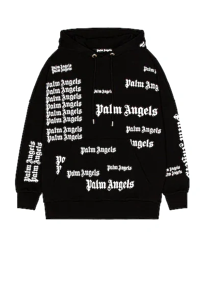 Shop Palm Angels Ultra Logo Over Hooide In Black & White
