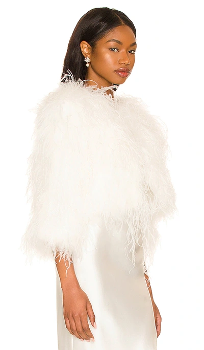 Shop Bubish Dahlia Feather Jacket In White