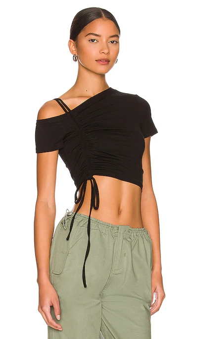Shop Superdown Kylie Ruched Front Top In Black