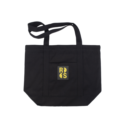 Raf Simons Black Smiley Edition Denim Tote Bag In Black