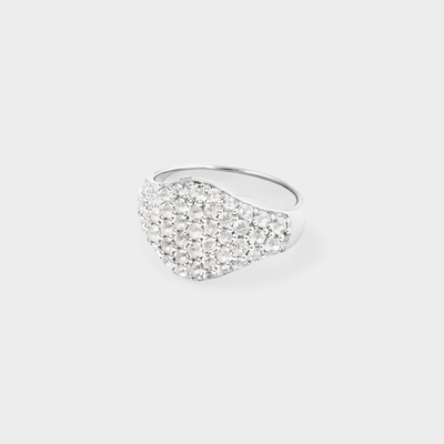 Shop Tom Wood Ring Mini Oval Cocktail Aus Silber In Silver