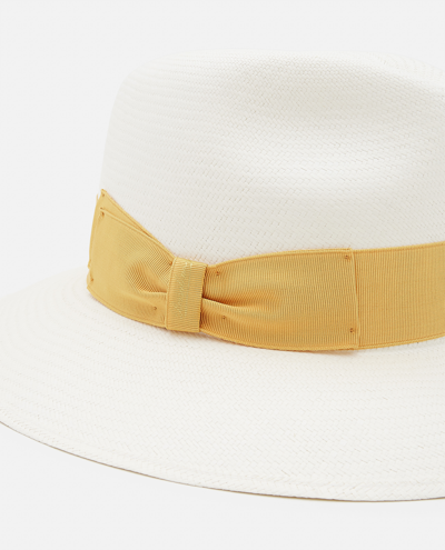 Shop Borsalino Giulietta Panama Straw Hat In Beige