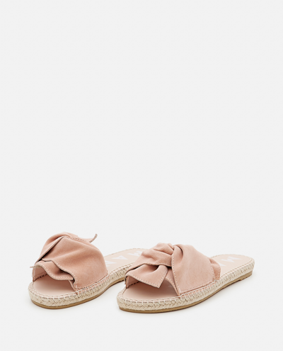 Shop Manebi Hamptons Suede Flat Sandals In Pink