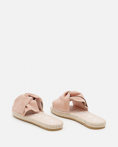 Shop Manebi Hamptons Suede Flat Sandals In Pink