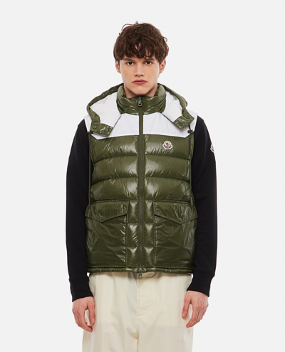 Shop Moncler "genichi" Down Vest In White