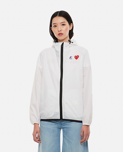 Shop Comme Des Garçons Play Comme Des Garcons Play K-way X Cdg Play Jacket In White