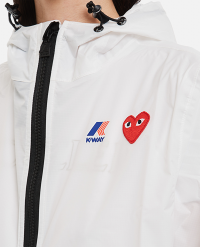 Shop Comme Des Garçons Play Comme Des Garcons Play K-way X Cdg Play Jacket In White