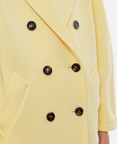 Shop Max Mara Madame2 Jersey Coat In Yellow