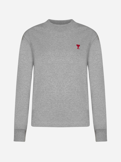 Shop Ami Alexandre Mattiussi Ami-de-coeur Logo Cotton Sweatshirt