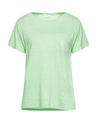 Shop Bruno Manetti Woman T-shirt Light Green Size 6 Linen