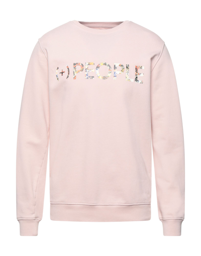 Shop People (+)  Man Sweatshirt Blush Size L Organic Cotton, Polyester In Pink