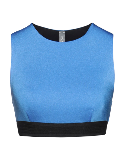 Shop No Ka'oi No Ka 'oi Woman Top Azure Size 3 Polyamide, Elastane, Polyurethane In Blue