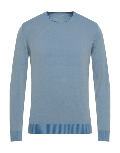 Shop Jurta Man Sweater Sky Blue Size 36 Cotton
