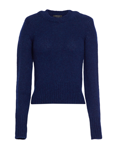 Shop Isabel Marant Woman Sweater Midnight Blue Size 4 Baby Alpaca Wool, Merino Wool, Polyamide