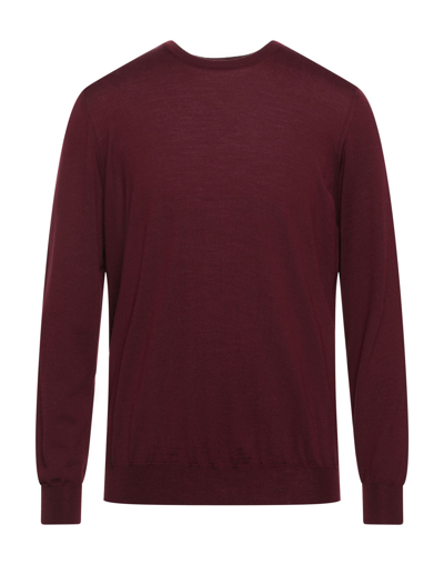 Shop Drumohr Man Sweater Burgundy Size 40 Super 140s Wool In Red