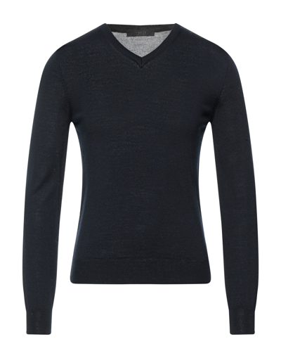 Shop Vneck Man Sweater Midnight Blue Size 44 Virgin Wool, Acrylic