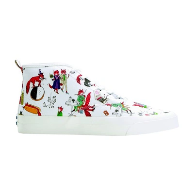 Shop Maison Kitsuné Oly All-over Print High-top Sneakers In Multico Design