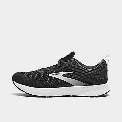 Shop Brooks Women's Revel 4 Running Shoes In Black/oyster/silver