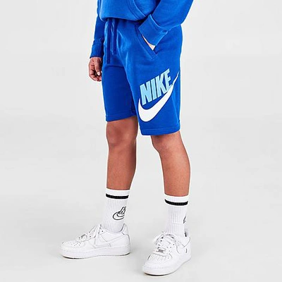 Shop Nike Kids' Sportswear Hbr Club Fleece Shorts In Blue