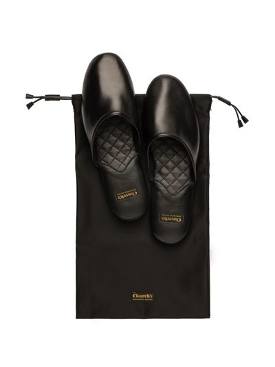 Church's Arran 3 Leather Slippers In Black