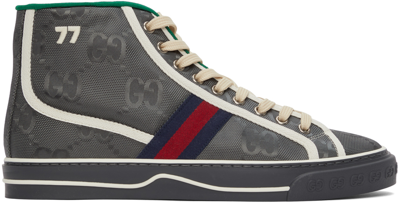 Shop Gucci Grey Off The Grid ' Tennis 1977' High-top Sneakers In 1162 Gra Gre My Wh B