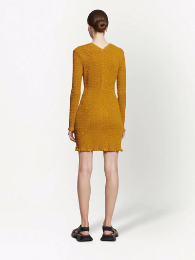 Shop Proenza Schouler White Label Broderie Anglaise Minidress In Yellow