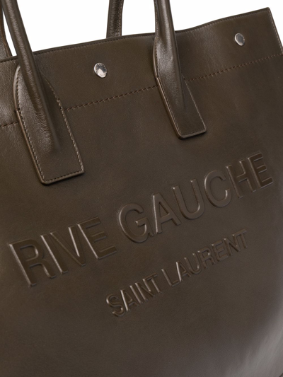 Shop Saint Laurent Rive Gauche Tote Bag In Grün