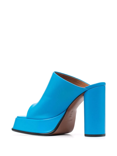 Shop Ambush Open-toe Platform Mules In Blue