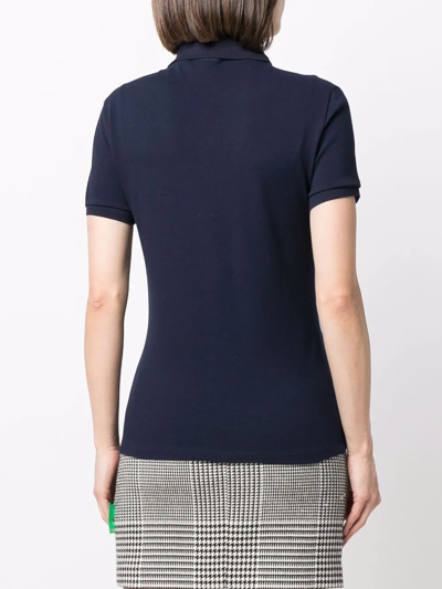 Lacoste Dark Blue Short-sleeved Polo Shirt In Blau