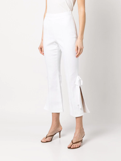 Shop Cinq À Sept Lou Cropped Trousers In Weiss