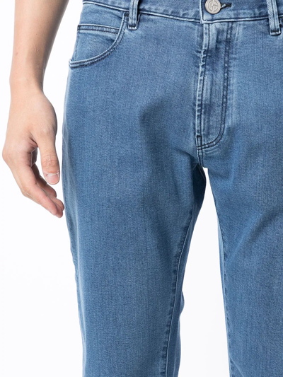 Shop Giorgio Armani Straight-leg Jeans In Blau