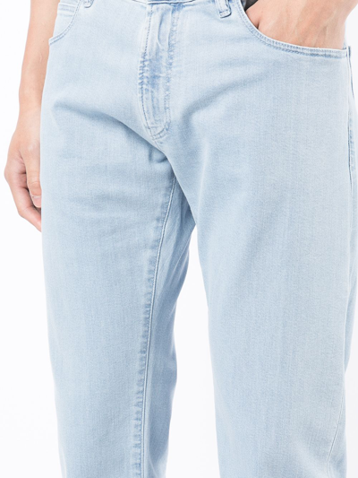 Shop Giorgio Armani Straight-leg Jeans In Blau