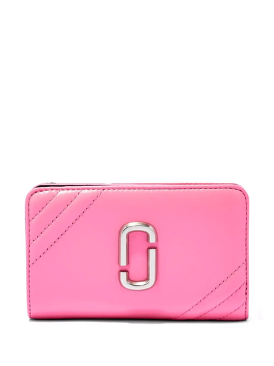 Shop Marc Jacobs The Glam Shot Leather Wallet In Rosa