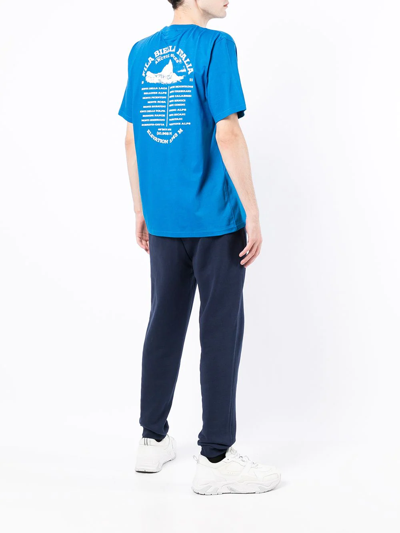 Shop Fila Logo-print Short-sleeved T-shirt In Blau