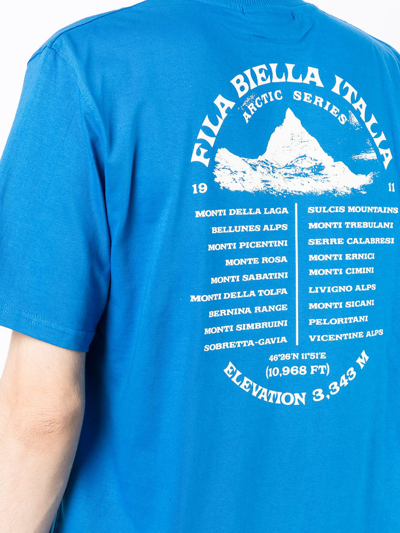 Shop Fila Logo-print Short-sleeved T-shirt In Blau