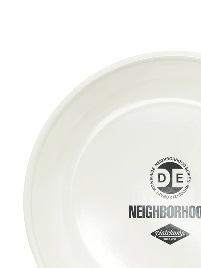 Shop Neighborhood Logo-print Plate In Weiss