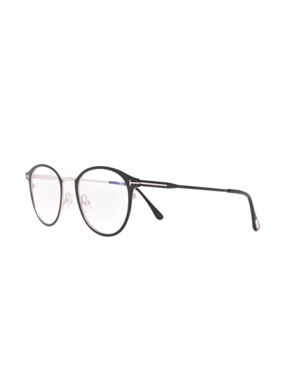 Tom Ford Round-frame Glasses In Schwarz