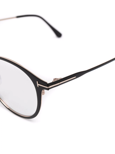 Tom Ford Round-frame Glasses In Schwarz
