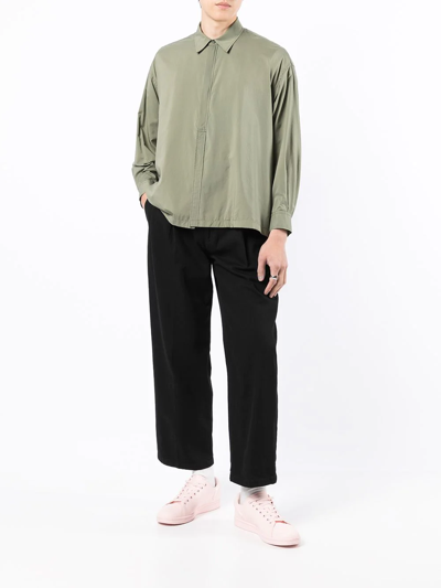 Shop Rito Structure Front Placket Shirt In Grün
