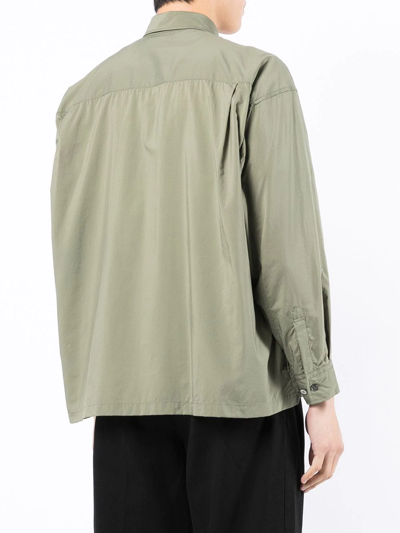 Shop Rito Structure Front Placket Shirt In Grün