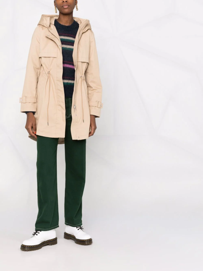Woolrich Havice Zip-front Parka Coat In Nude