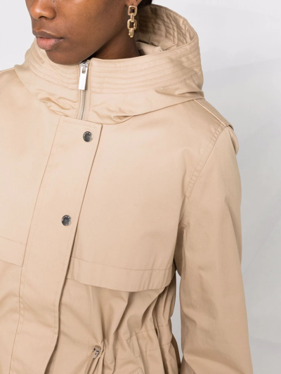 Shop Woolrich Havice Zip-front Parka Coat In Nude