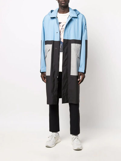 Woolrich Panelled Delaware Coat In Blau