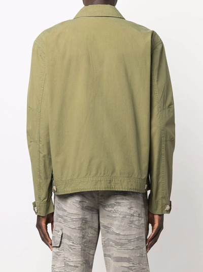 Woolrich Zip-up Bomber Jacket In Green
